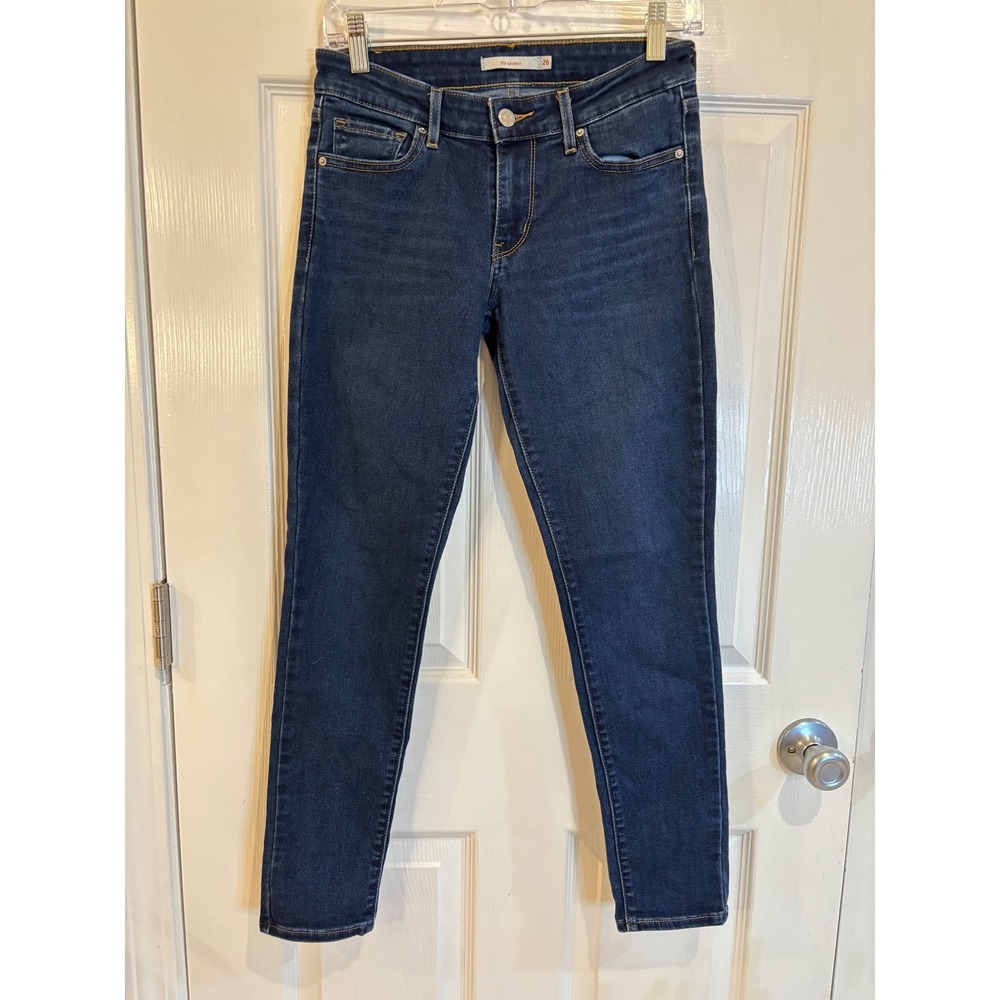 Levi's 711 Skinny Jeans Size 26 Dark Wash Denim Classic Casual